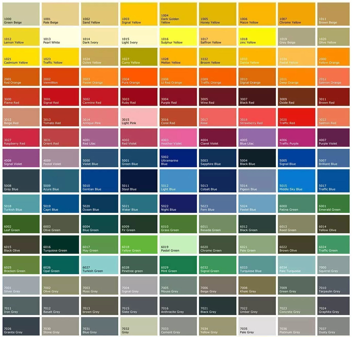 Various Paint Colors